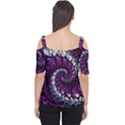 Fractal Background Swirl Art Skull Cutout Shoulder Tee View2