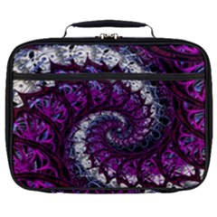 Fractal Background Swirl Art Skull Full Print Lunch Bag by Sapixe