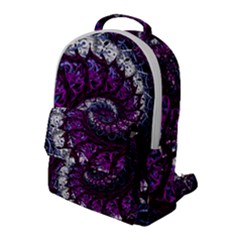 Fractal Background Swirl Art Skull Flap Pocket Backpack (large) by Sapixe