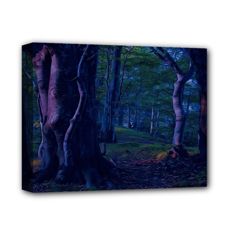 Beeches Tree Forest Beech Shadows Deluxe Canvas 14  X 11  (stretched) by Sapixe