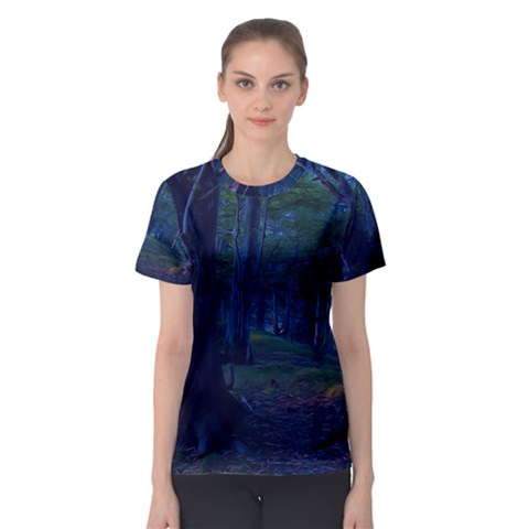 Beeches Tree Forest Beech Shadows Women s Sport Mesh Tee by Sapixe