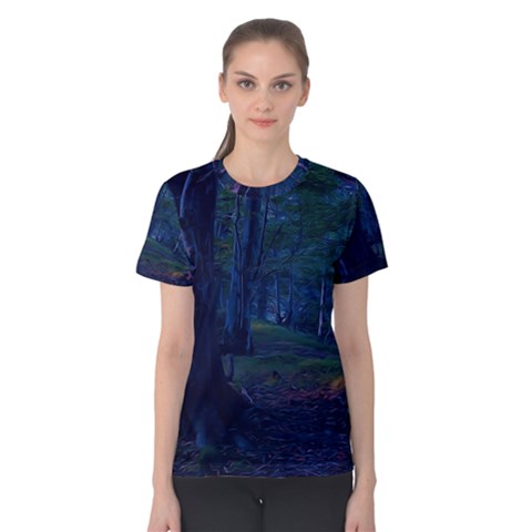 Beeches Tree Forest Beech Shadows Women s Cotton Tee by Sapixe