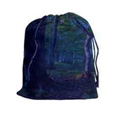 Beeches Tree Forest Beech Shadows Drawstring Pouch (xxl) by Sapixe