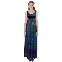 Beeches Tree Forest Beech Shadows Empire Waist Maxi Dress by Sapixe