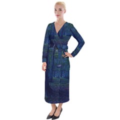 Beeches Tree Forest Beech Shadows Velvet Maxi Wrap Dress