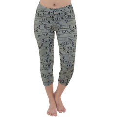 Art Letters Alphabet Abstract Text Capri Winter Leggings 