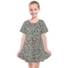 Art Letters Alphabet Abstract Text Kids  Smock Dress