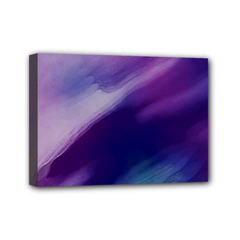 Purple Background Art Abstract Watercolor Mini Canvas 7  X 5  (stretched) by Sapixe