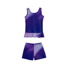 Purple Background Art Abstract Watercolor Kid s Boyleg Swimsuit by Sapixe