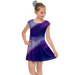 Purple Background Art Abstract Watercolor Kids Cap Sleeve Dress by Sapixe