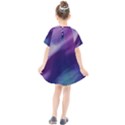 Purple Background Art Abstract Watercolor Kids  Smock Dress View2