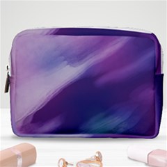 Purple Background Art Abstract Watercolor Make Up Pouch (medium)