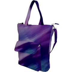 Purple Background Art Abstract Watercolor Shoulder Tote Bag