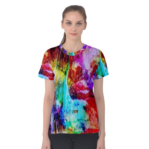 Background Art Abstract Watercolor Women s Cotton Tee by Sapixe