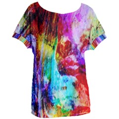 Background Art Abstract Watercolor Women s Oversized Tee