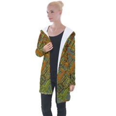 Art 3d Windows Modeling Dimension Longline Hooded Cardigan