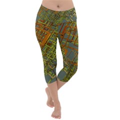 Art 3d Windows Modeling Dimension Lightweight Velour Capri Yoga Leggings