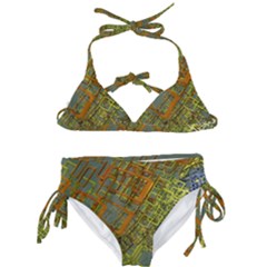 Art 3d Windows Modeling Dimension Kids  Classic Bikini Set