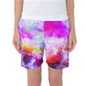 Background Drips Fluid Colorful Women s Basketball Shorts View1