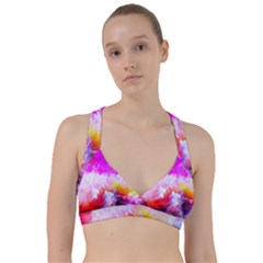 Background Drips Fluid Colorful Sweetheart Sports Bra by Sapixe