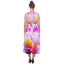 Background Drips Fluid Colorful Midi Tie-Back Chiffon Dress View2