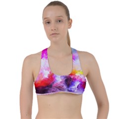 Background Drips Fluid Colorful Criss Cross Racerback Sports Bra by Sapixe