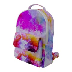 Background Drips Fluid Colorful Flap Pocket Backpack (large)