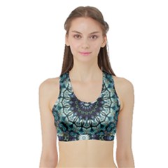 Pattern Abstract Background Art Sports Bra with Border