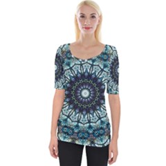 Pattern Abstract Background Art Wide Neckline Tee