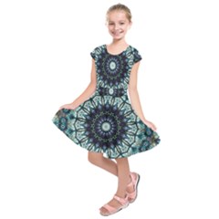 Pattern Abstract Background Art Kids  Short Sleeve Dress