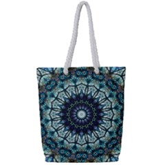 Pattern Abstract Background Art Full Print Rope Handle Tote (Small)