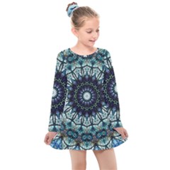 Pattern Abstract Background Art Kids  Long Sleeve Dress