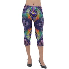 Phronesis Awareness Philosophy Lightweight Velour Capri Leggings  by Sapixe