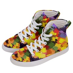 Mural Murals Graffiti Texture Men s Hi-top Skate Sneakers by Sapixe