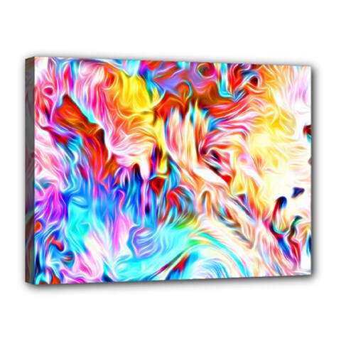 Background Drips Fluid Colorful Canvas 16  X 12  (stretched) by Sapixe