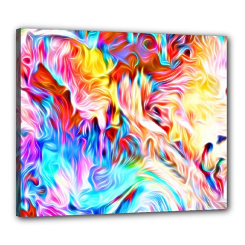 Background Drips Fluid Colorful Canvas 24  X 20  (stretched) by Sapixe