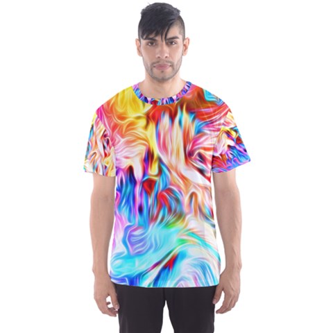 Background Drips Fluid Colorful Men s Sports Mesh Tee by Sapixe