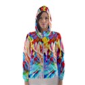 Background Drips Fluid Colorful Hooded Windbreaker (Women) View1