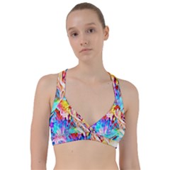 Background Drips Fluid Colorful Sweetheart Sports Bra by Sapixe