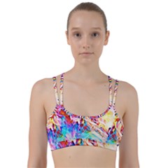 Background Drips Fluid Colorful Line Them Up Sports Bra by Sapixe