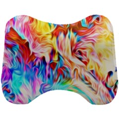 Background Drips Fluid Colorful Head Support Cushion by Sapixe