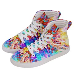 Background Drips Fluid Colorful Women s Hi-top Skate Sneakers by Sapixe