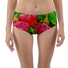 Figure Watercolor Art Nature Reversible Mid-waist Bikini Bottoms by Sapixe