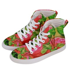 Figure Watercolor Art Nature Men s Hi-top Skate Sneakers by Sapixe