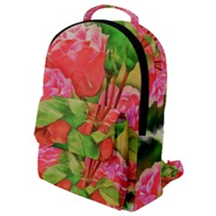 Figure Watercolor Art Nature Flap Pocket Backpack (small)