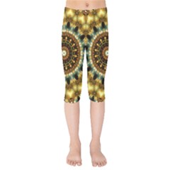 Pattern Abstract Background Art Kids  Capri Leggings 