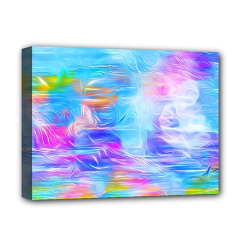 Background Drips Fluid Colorful Deluxe Canvas 16  X 12  (stretched)  by Sapixe