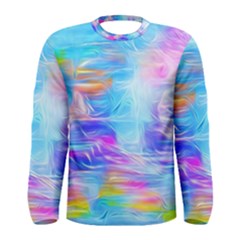 Background Drips Fluid Colorful Men s Long Sleeve Tee by Sapixe