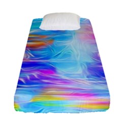 Background Drips Fluid Colorful Fitted Sheet (single Size)