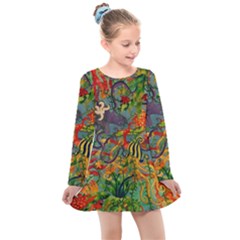 Dubai Hotel Art Kids  Long Sleeve Dress by Sapixe